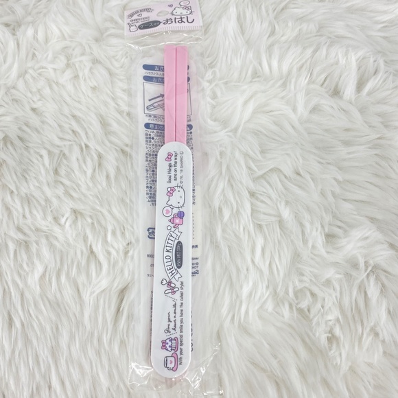 Sanrio Other - BRAND NEW NWT Hello Kitty Sanrio Japan Lunch Chopsticks with Half Case PINK